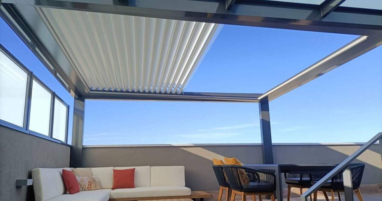 Pérgolas con techo retráctil